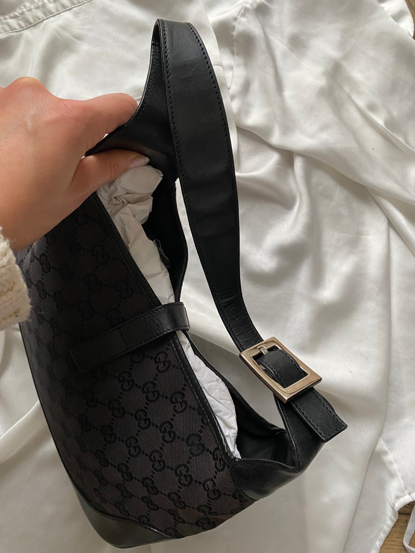 Gucci Jackie era Tom ford monogram nero riflessi marrone scuro