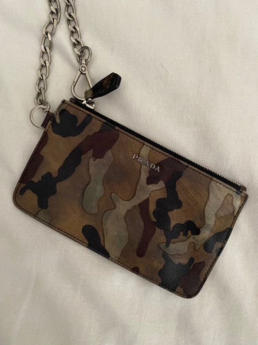 Prada mini pochette camouflage