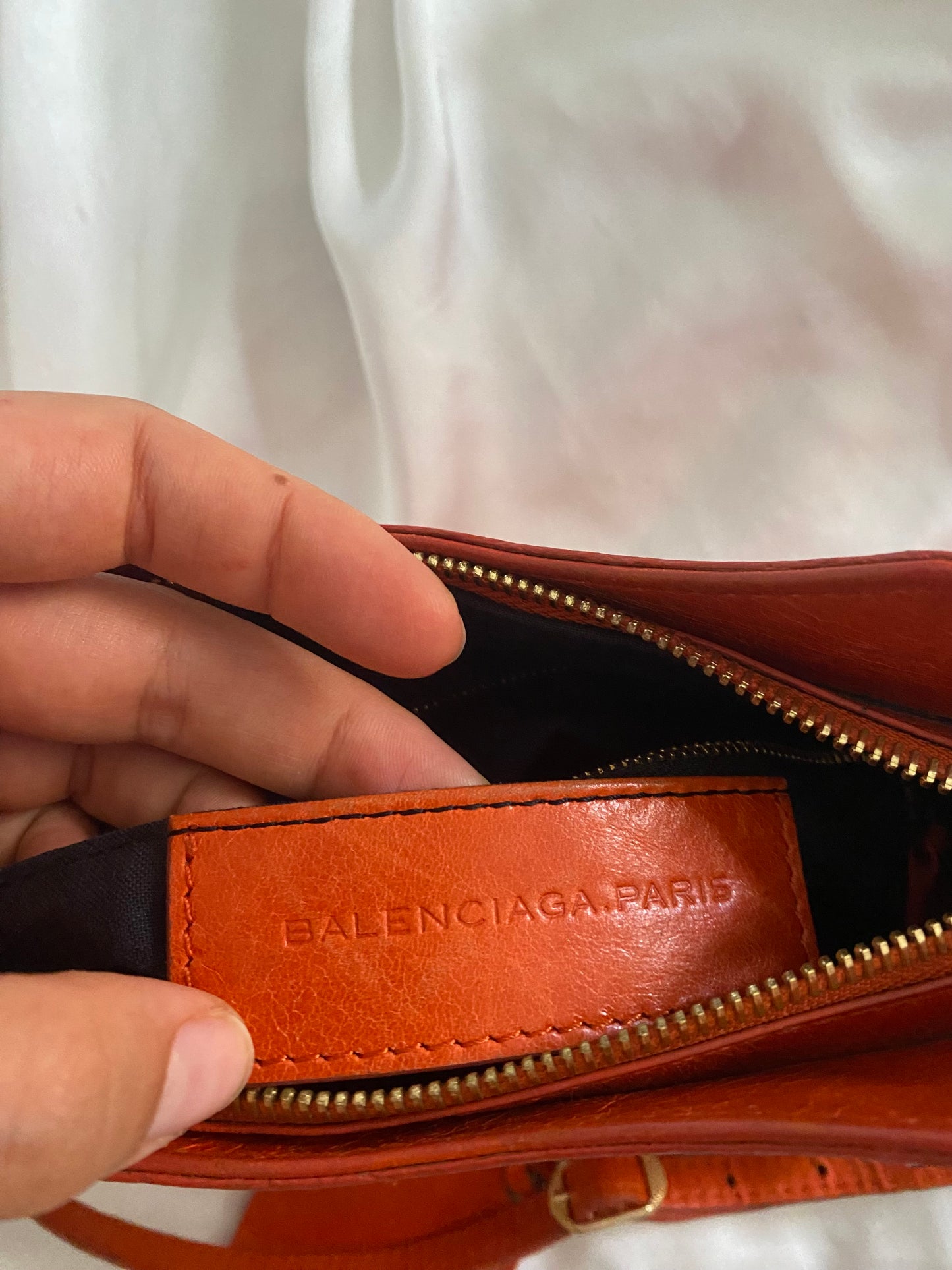 Balenciaga motocross 12 giant hip bag tangerine