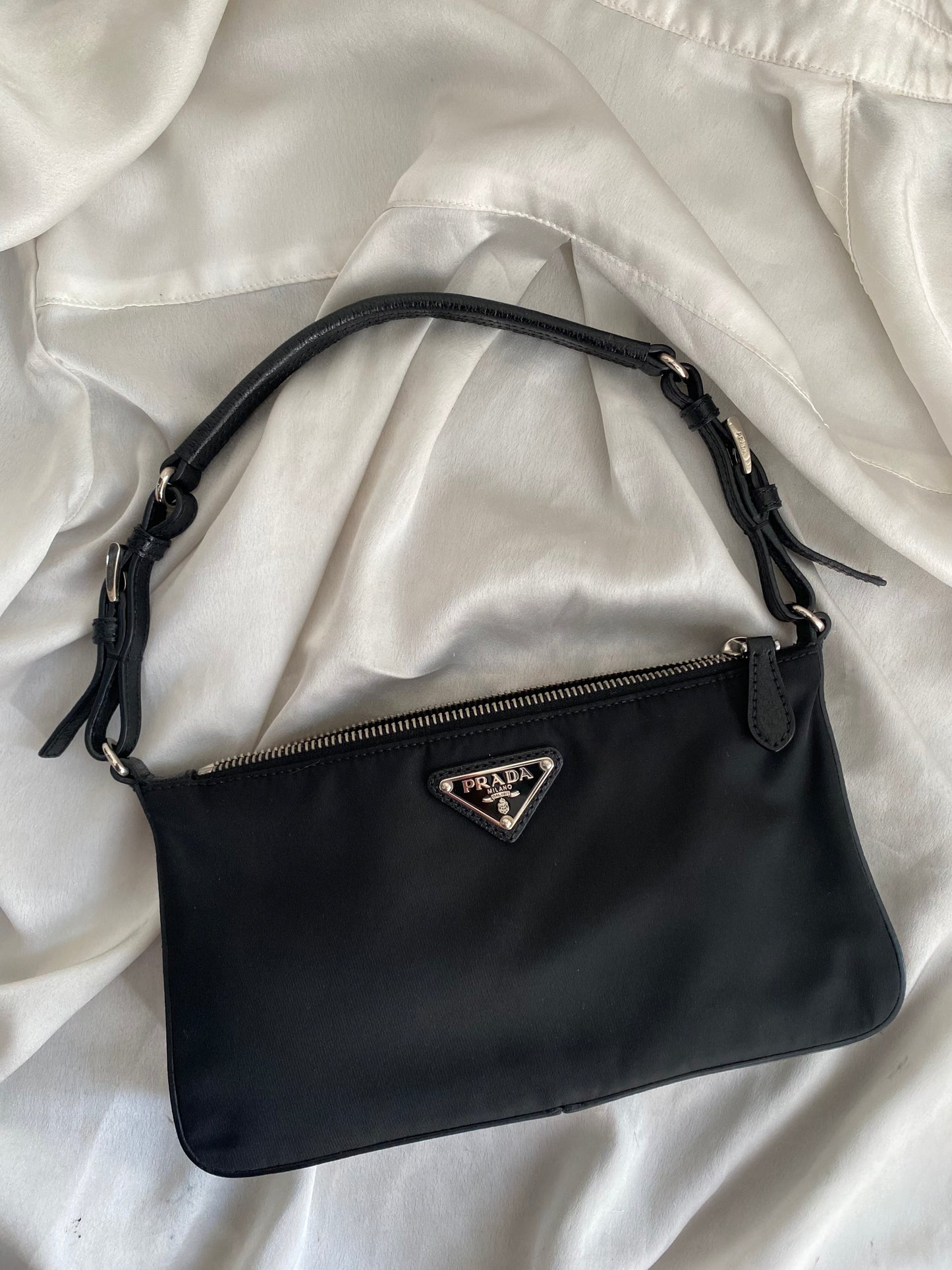 Prada nylon black pochette