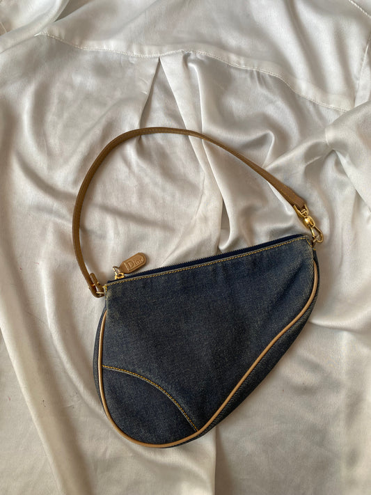 Dior mini saddle denim