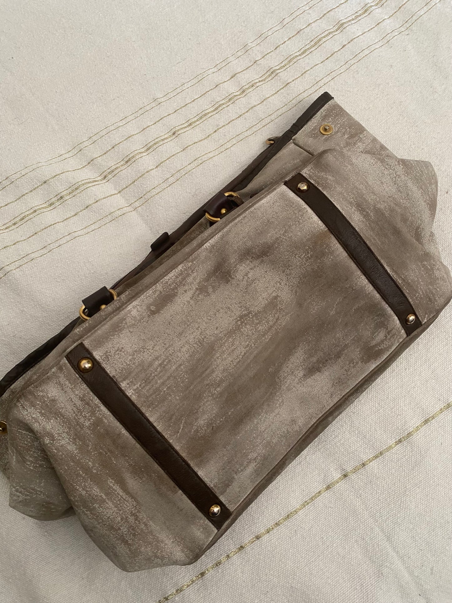 Prada distressed maxi tote