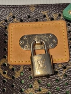 Louis Vuitton pochette accessoire perforated green