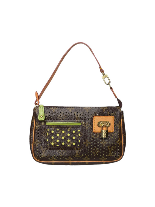 Louis Vuitton pochette accessoire perforated green