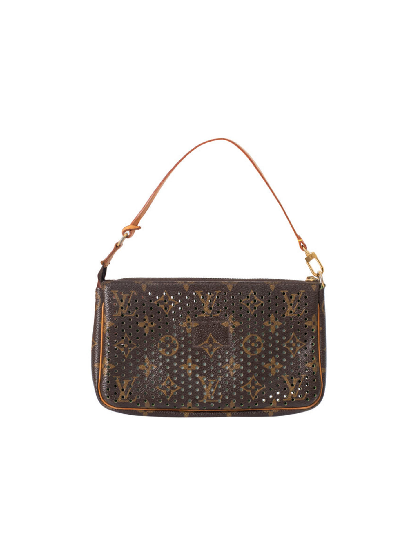 Louis Vuitton pochette accessoire perforated green