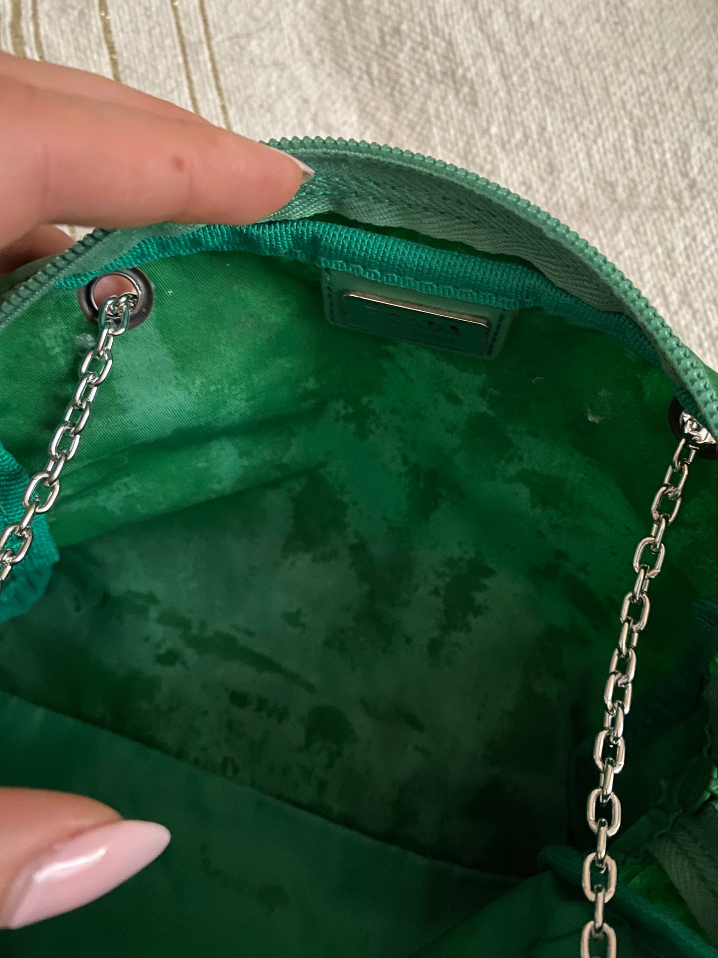 Prada pochette verde