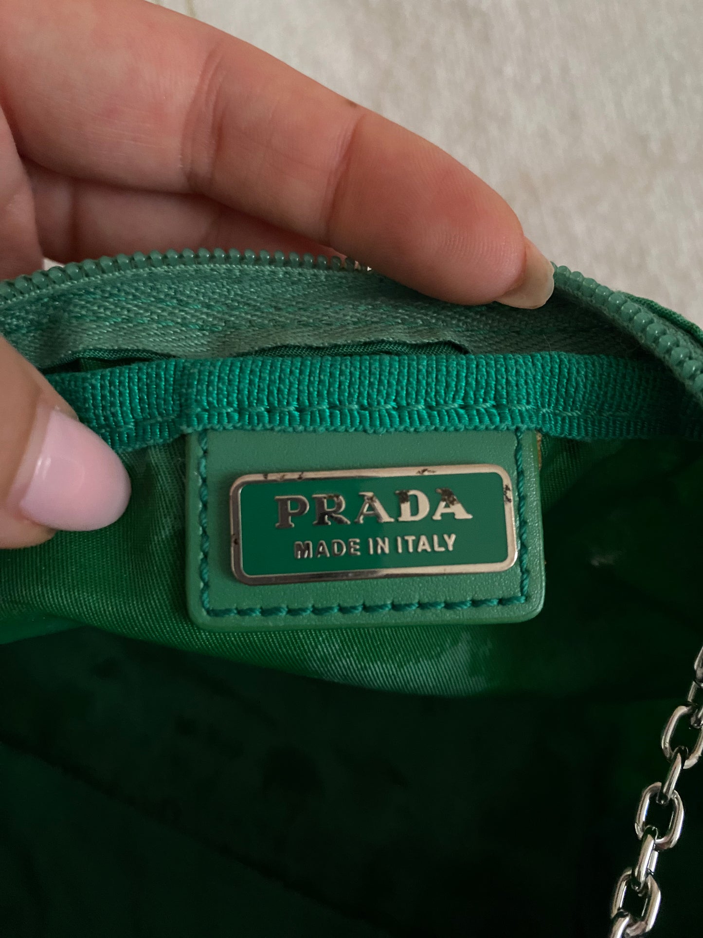 Prada pochette verde