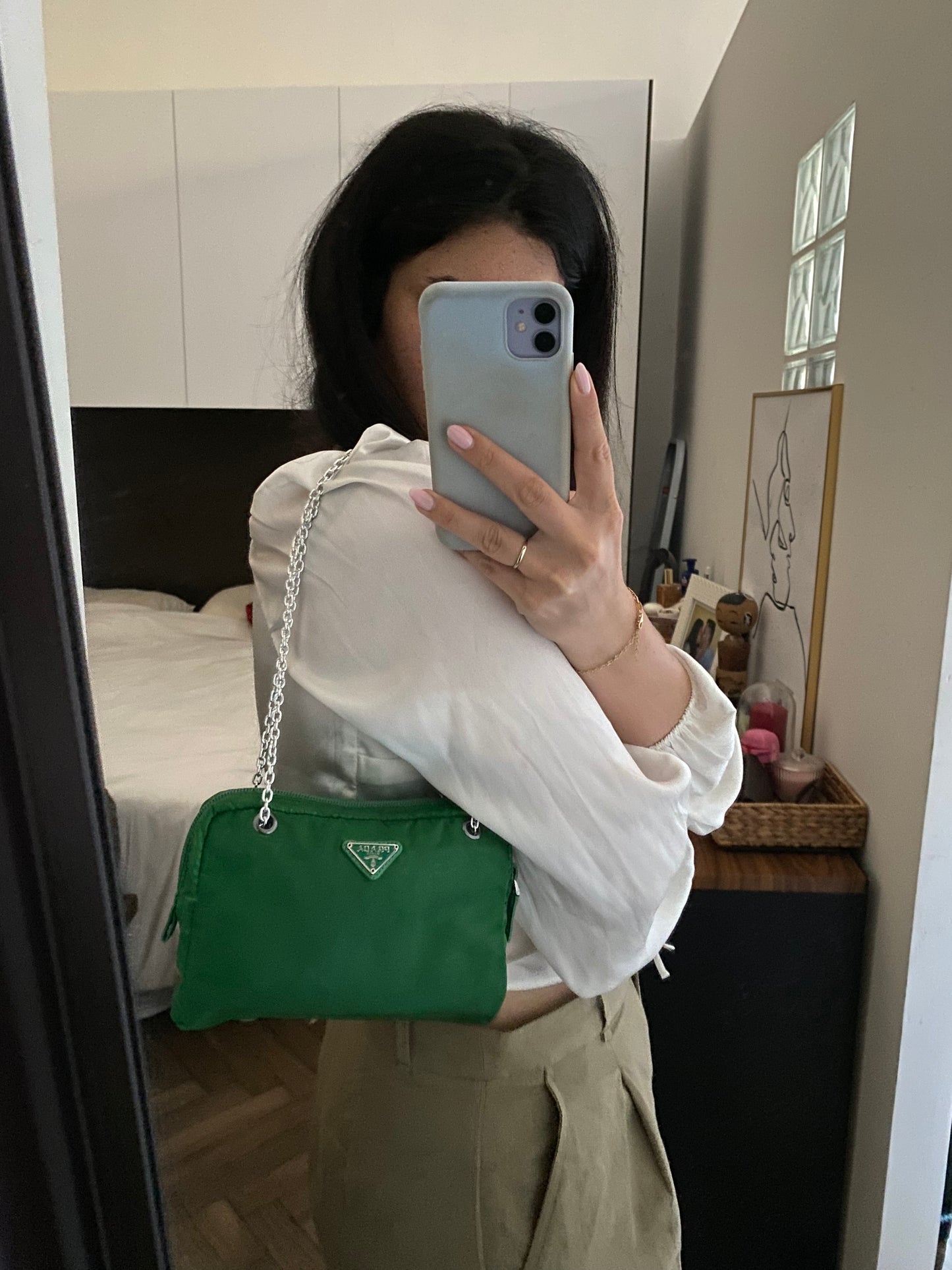 Prada pochette verde