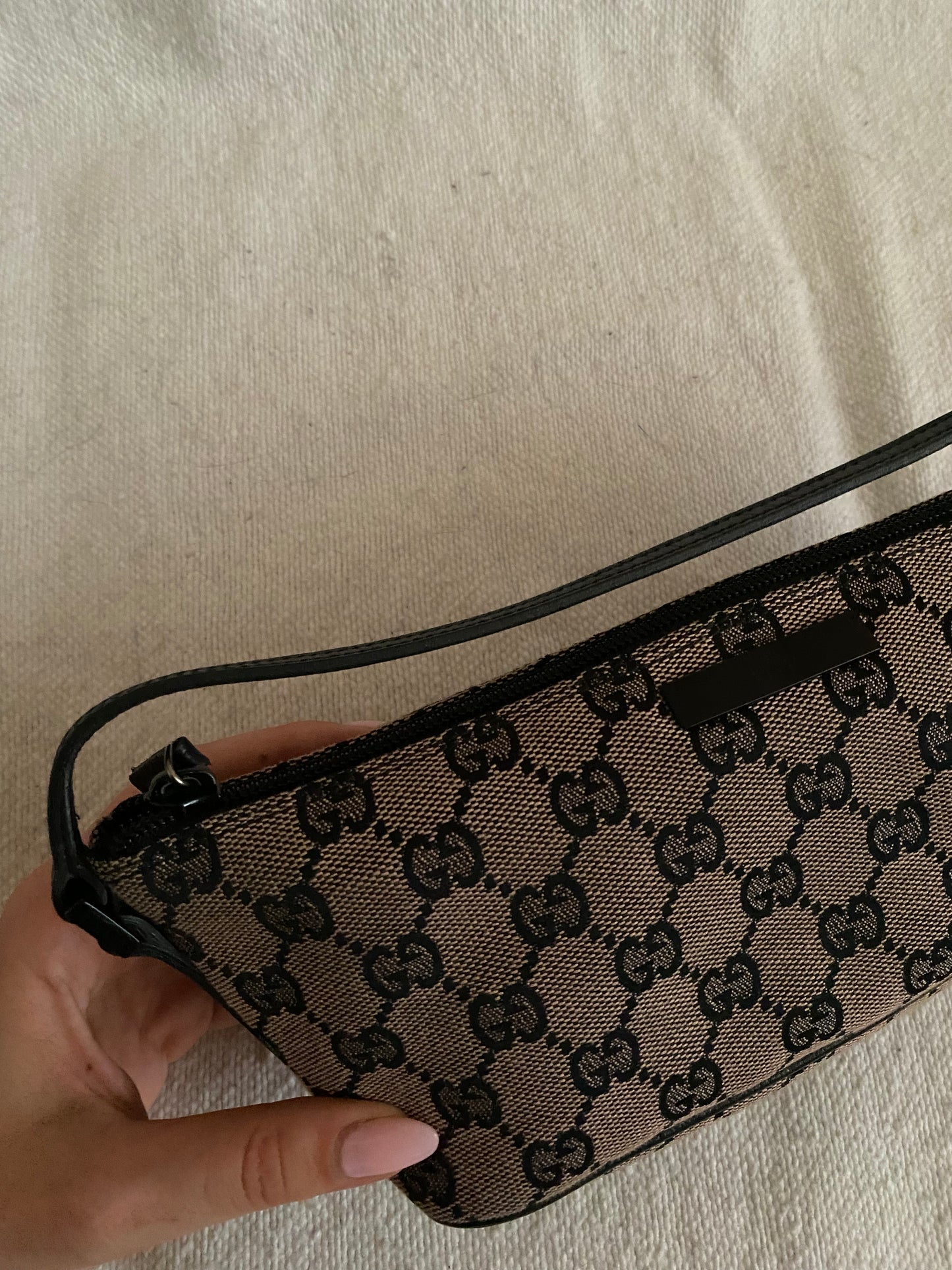 Gucci boat monogram nera e beige