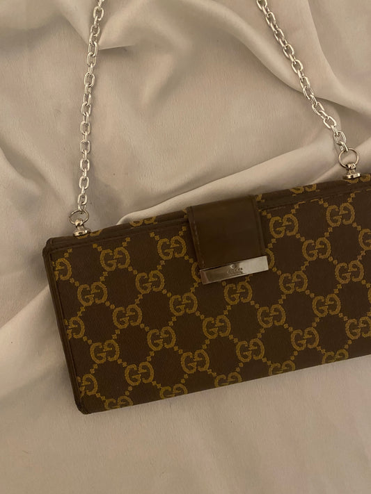 Pochette Gucci monogram brown & beige