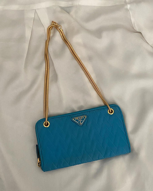 Prada Pochette Turchese Reluxe