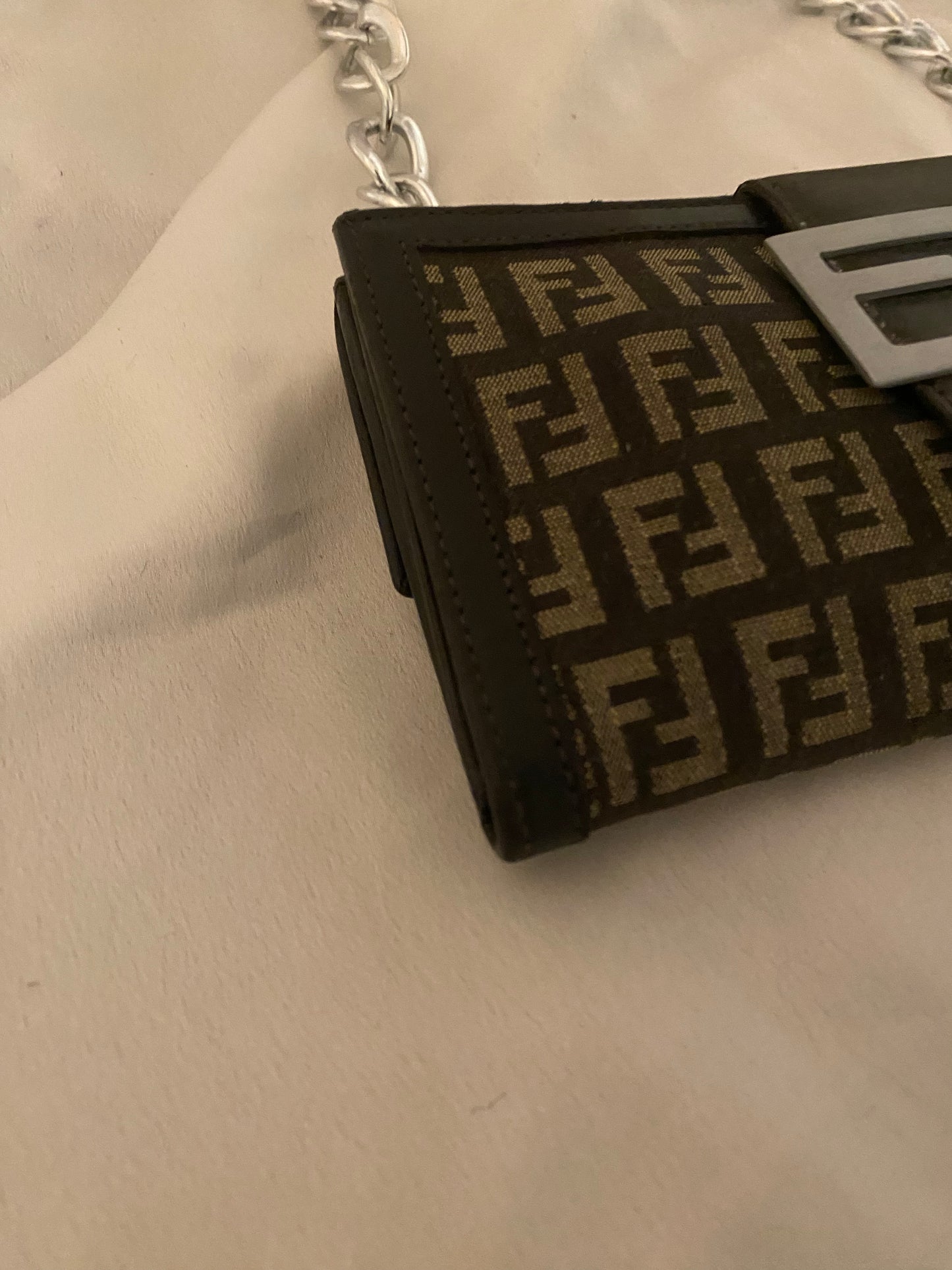 Pochette fendi tessuto monogram