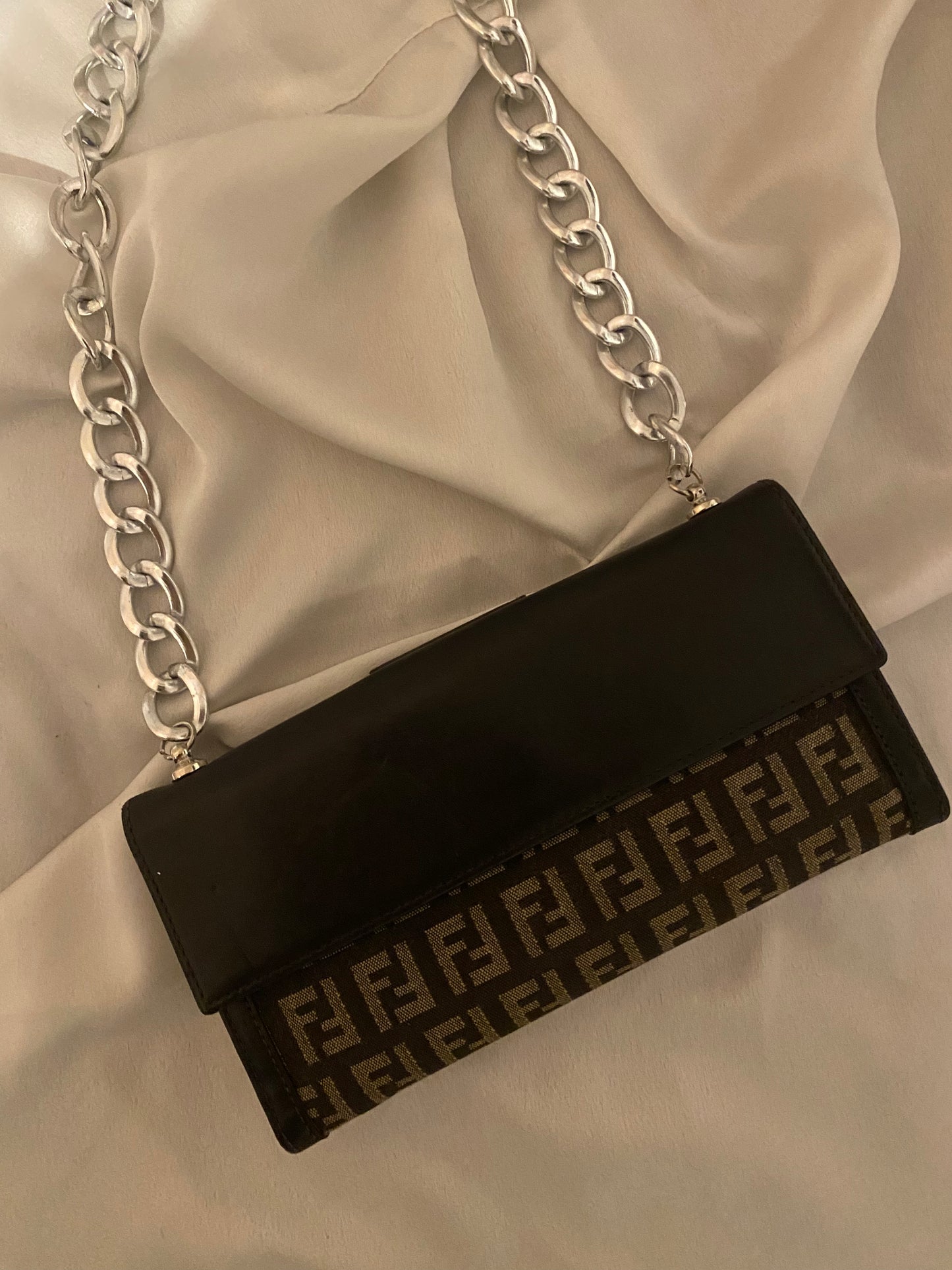 Pochette fendi tessuto monogram