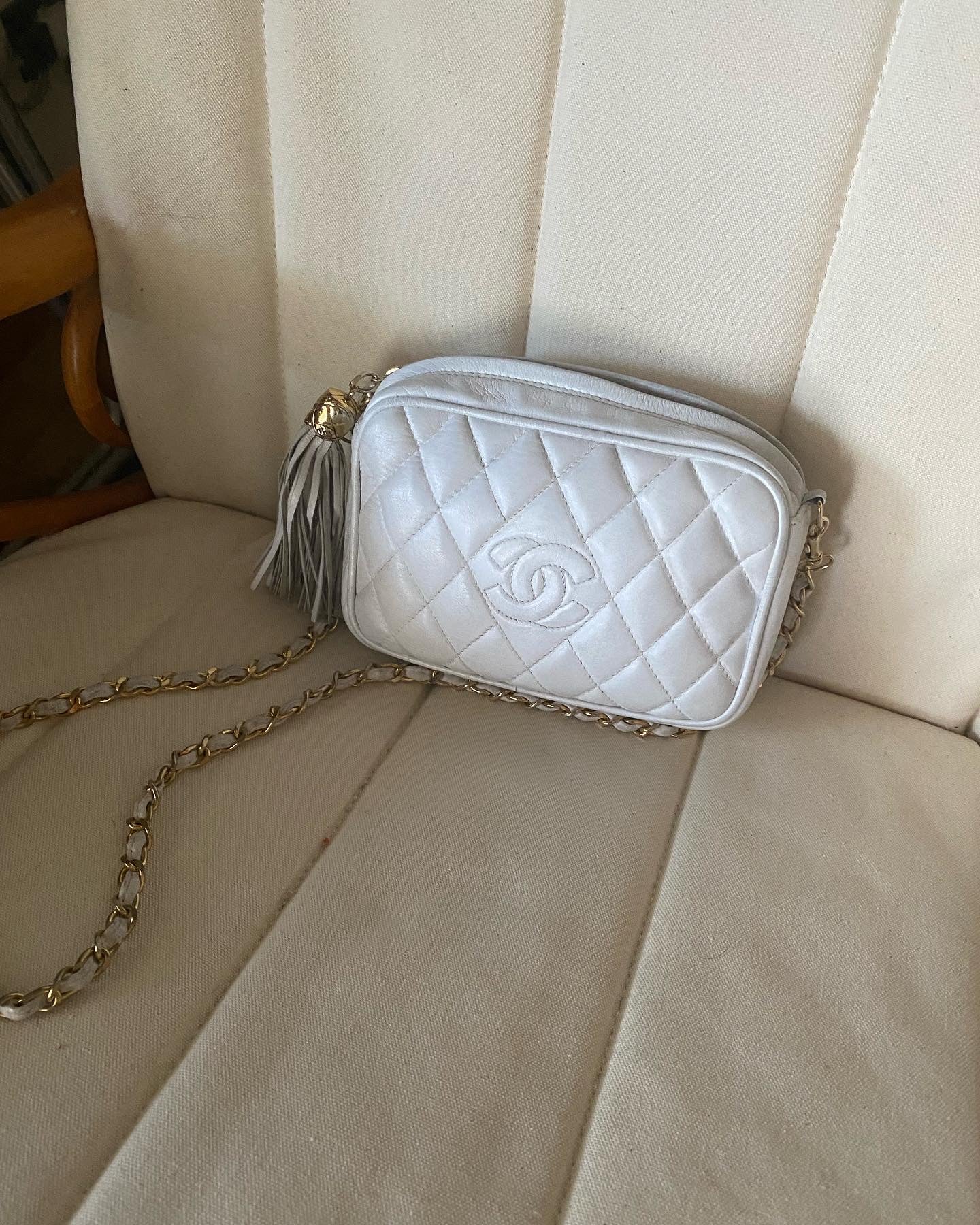 Chanel Mini Camera Bag Bianca