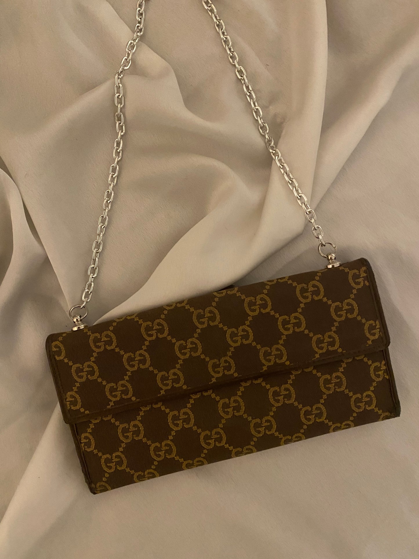 Pochette Gucci monogram brown & beige