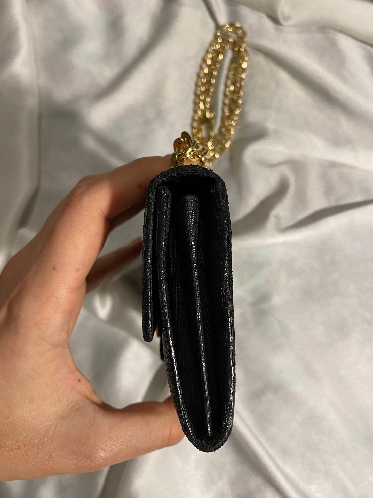 Fendi pochette maxi logo monogram nera