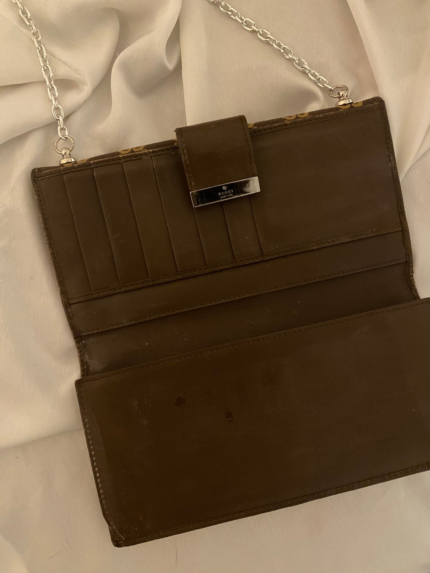 Pochette Gucci monogram brown & beige