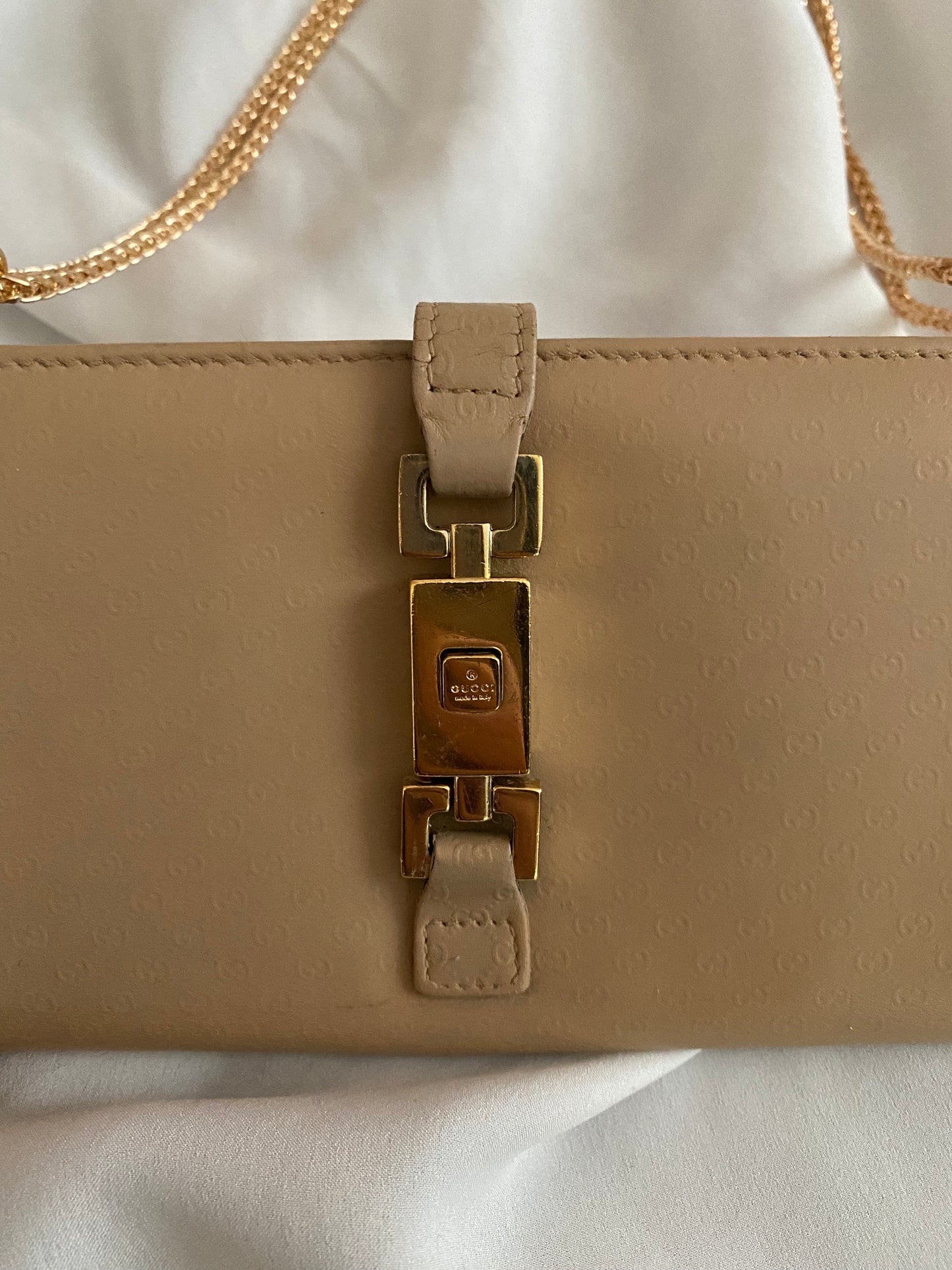 Gucci pochette monogram sabbia