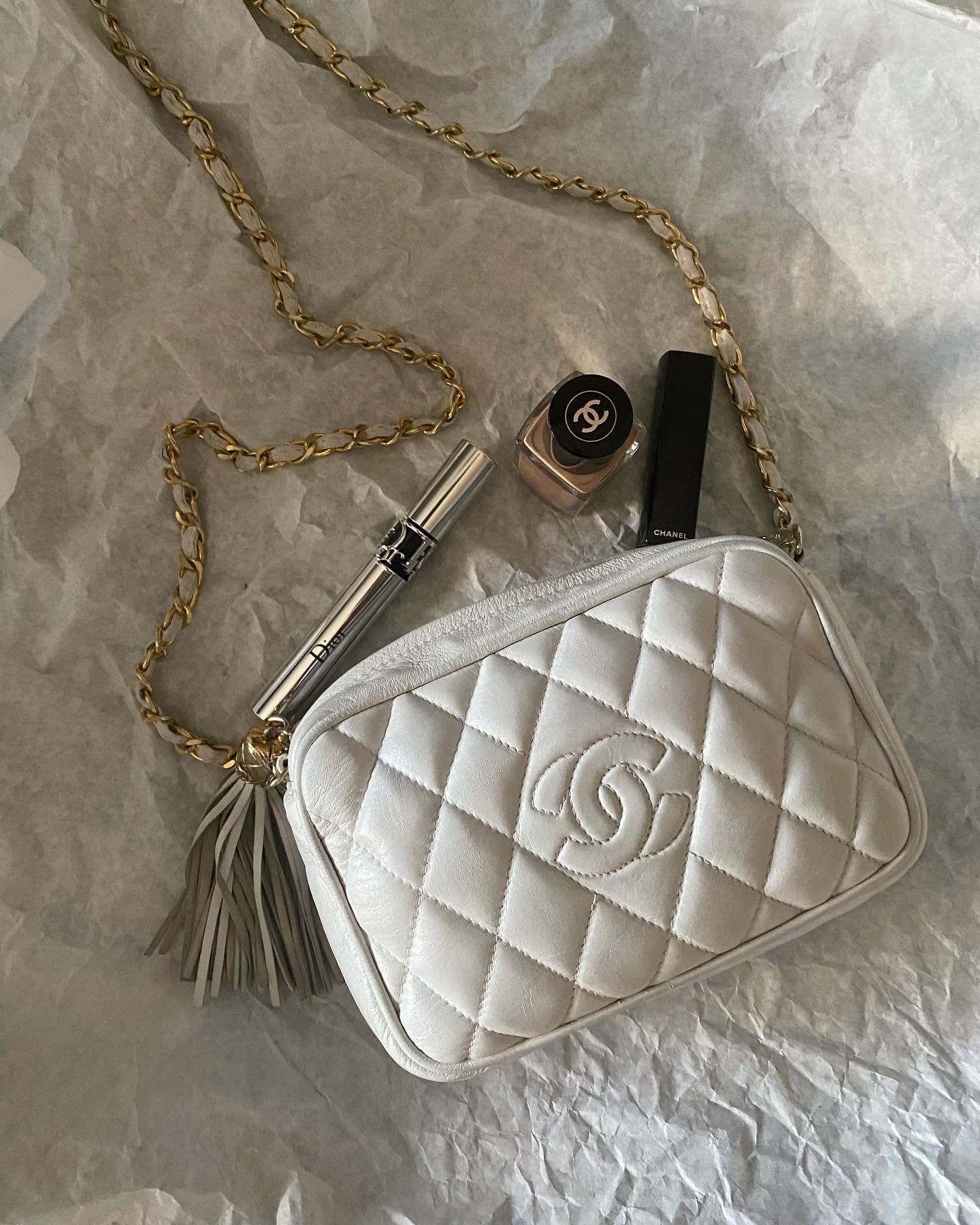 Chanel Mini Camera Bag Bianca