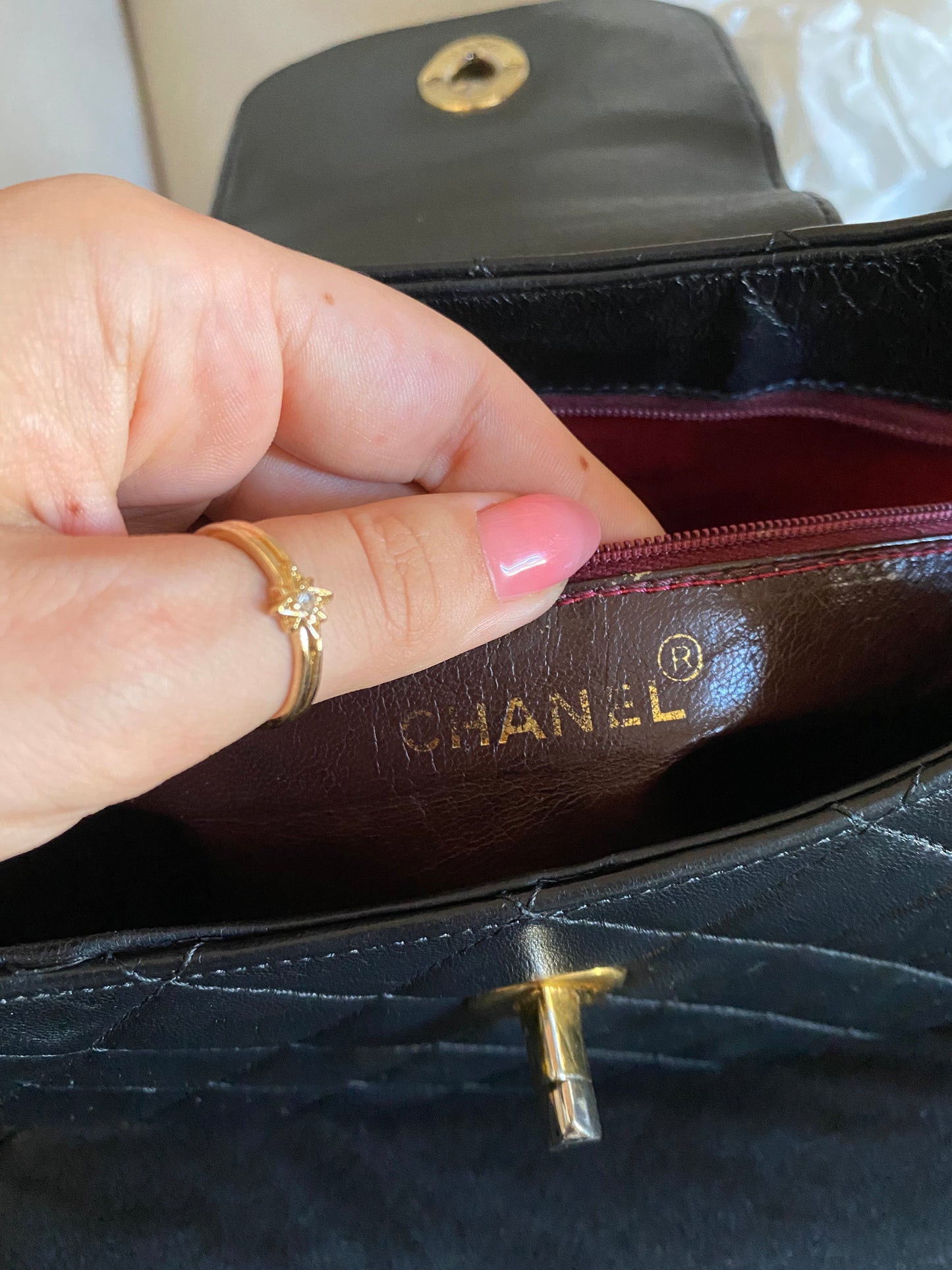 Chanel Borsa Maxi Logo Nera