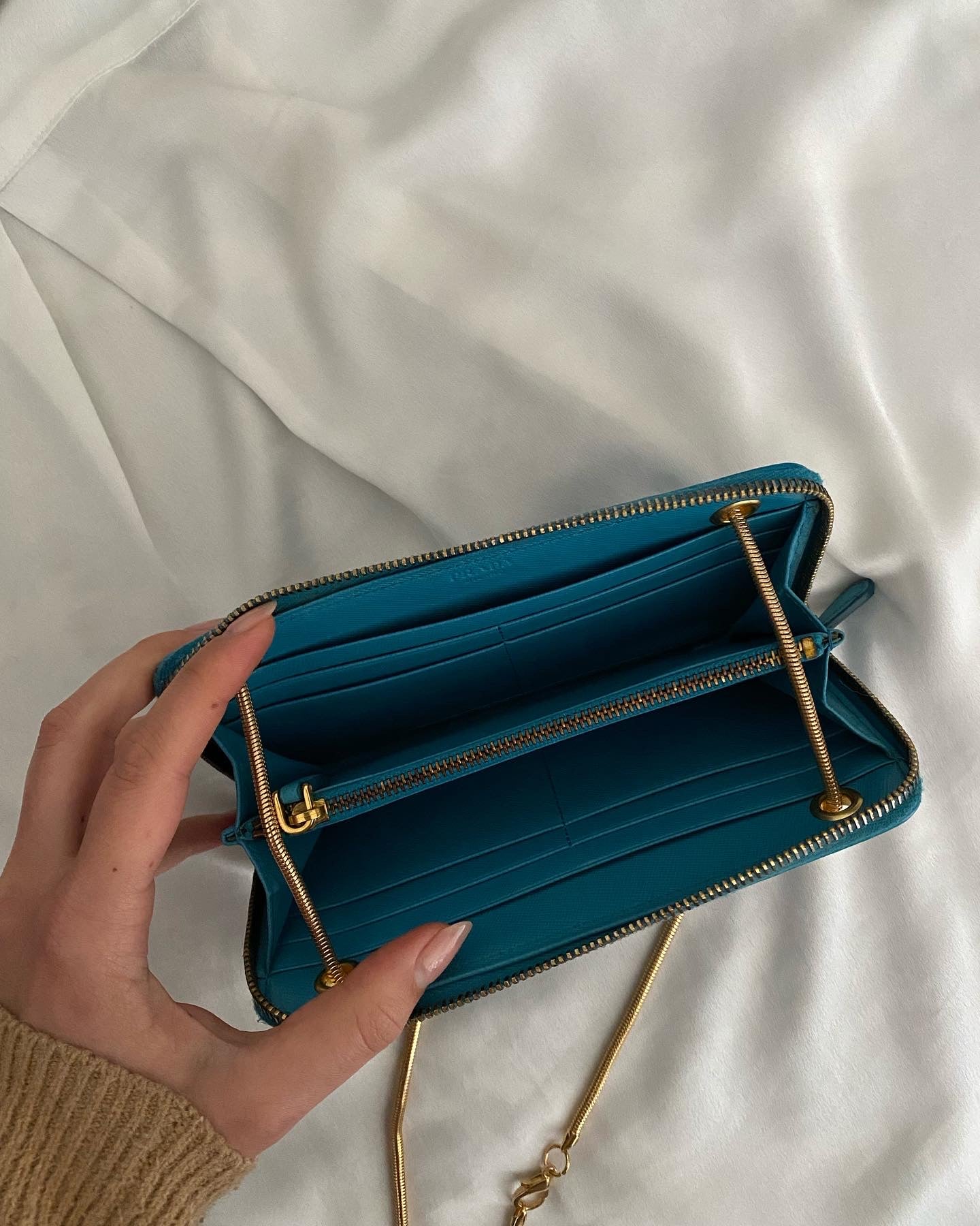 Prada Pochette Turchese Reluxe