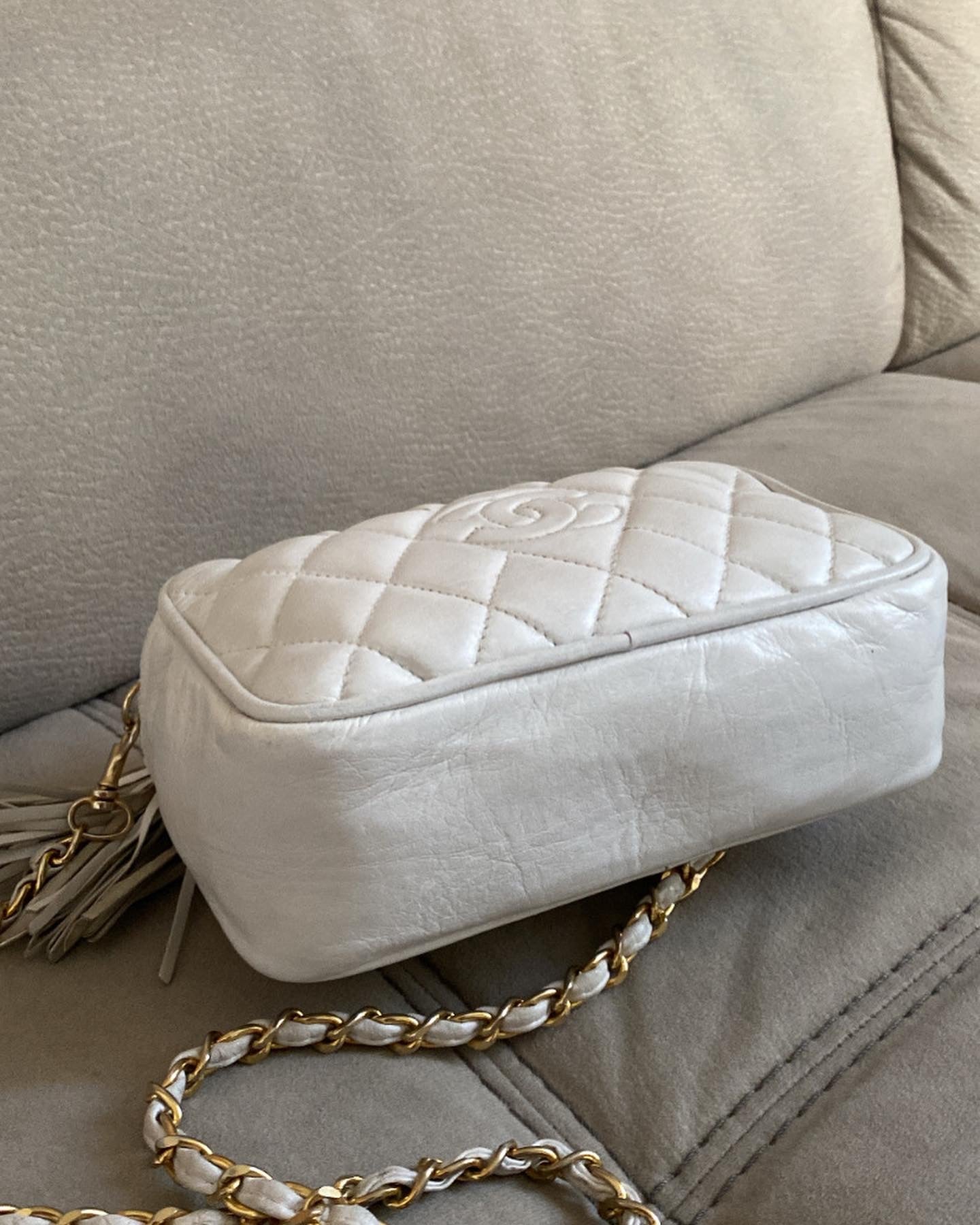 Chanel Mini Camera Bag Bianca