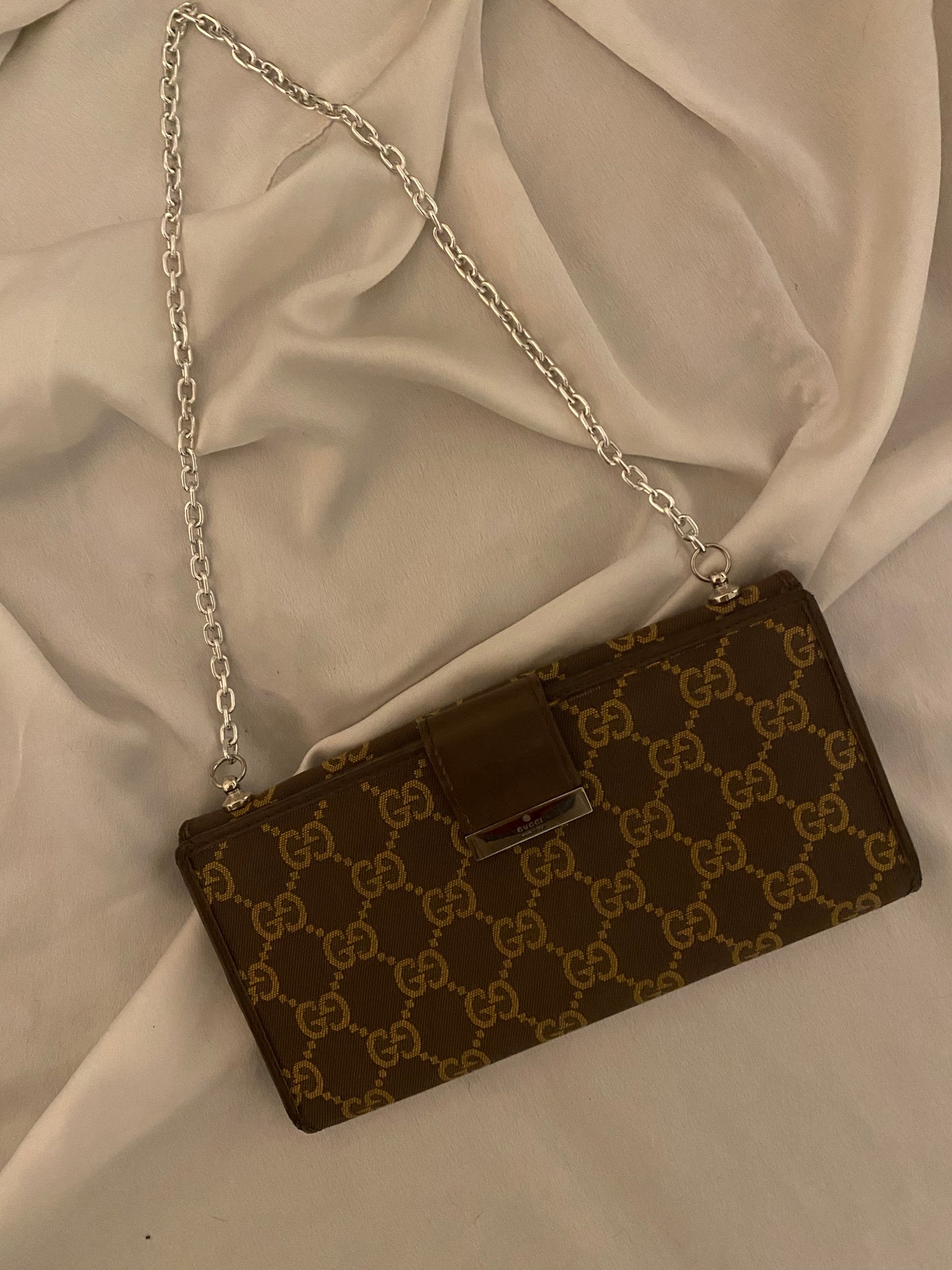 Pochette Gucci monogram brown & beige