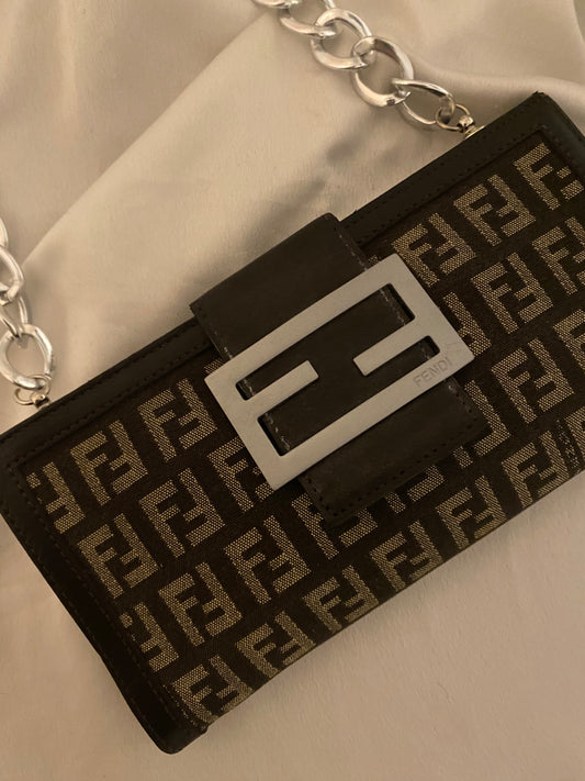 Pochette fendi tessuto monogram